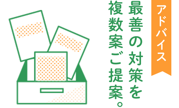 最善の対策を複数案ご提案。アドバイス